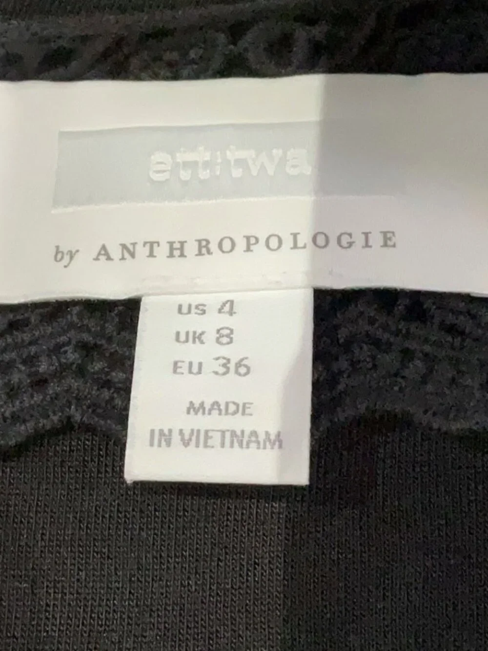 ETT TWA by Anthropologie Soiree Embroidered Midi Dress Size 4 Black - Picture 6 of 7